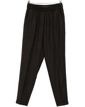 Antonelli Elasticated-Waist Pants - Black