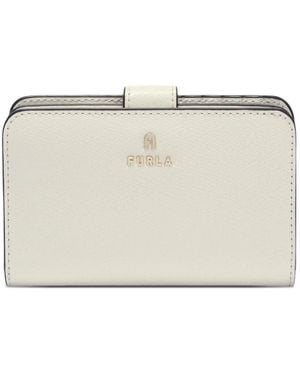Furla Punched Logo Compact Wallet - Natural