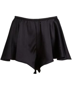 Fleur du Mal Luxe Flutter Shorts - Black