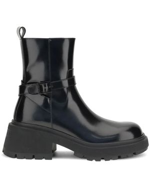 Jimmy Choo Conny Patent-Leather Ankle Boots - Black