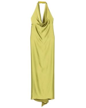 Blanca Vita Satijnen Maxi-Jurk - Geel