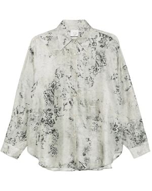 Alysi Floral-Print Shirt - White