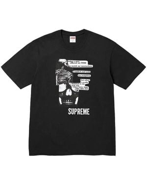 Supreme スカル グラフィック Tシャツ - ブラック
