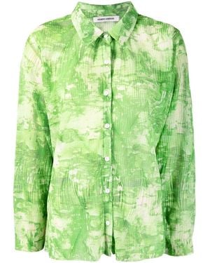Henrik Vibskov Printed Plissé Shirt - Green