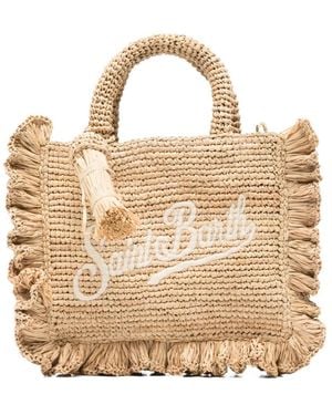 MC2 Saint Barth Ruffled-Trim Beach Bag - Natural
