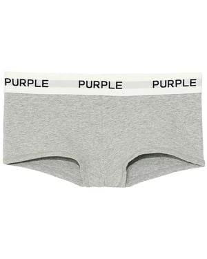 Purple Brand ロゴテープ ショーツ - グレー