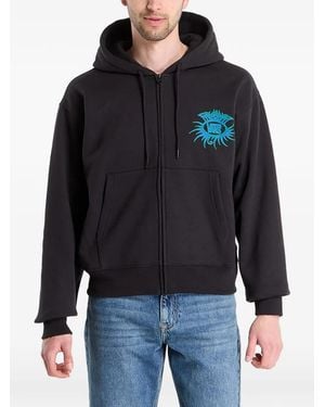 Vans Torched Logo-Print Zip-Up Hoodie - Black
