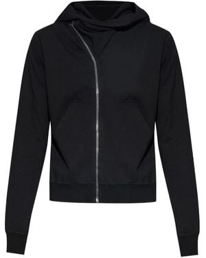 Rick Owens Asymmetric-Zip Hoodie - Black