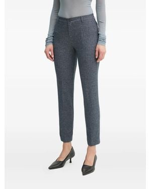Marc O' Polo Hose Mit Fischgrätenmuster - Blau