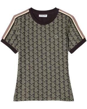 Lacoste Slim-Fit Monogram T-Shirt - Grey