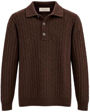 THE PULL Maglione Stile Polo - Marrone