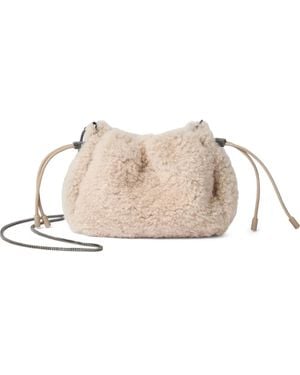 Brunello Cucinelli Bolso bombonera Mellow mini - Neutro