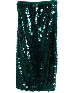 Patrizia Pepe Sequinned Midi Skirt - グリーン
