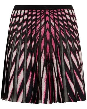 Roberto Cavalli Ray Of Paradise Print Mini Skirt - Red