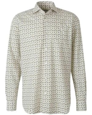 Vincenzo Di Ruggiero Floral-Print Long-Sleeve Shirt - Grey