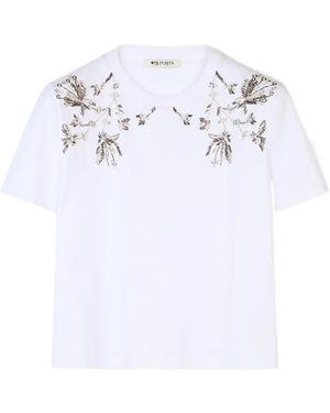 Ports 1961 Camiseta Con Apliques - Blanco