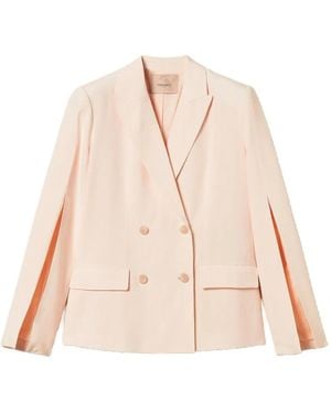 Twinset Double-Breasted Blazer - Pink