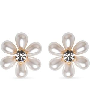 Jennifer Behr Laena Stud Earrings - White