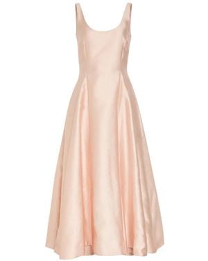 BERNADETTE Charles Scoop-Neck Panelled Midi Dress - Pink