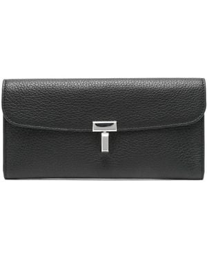 TOTEME Tロック グレインレザー 財布 - ブラック
