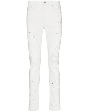 Purple Brand P001 Paint Blowout Skinny Jeans - White