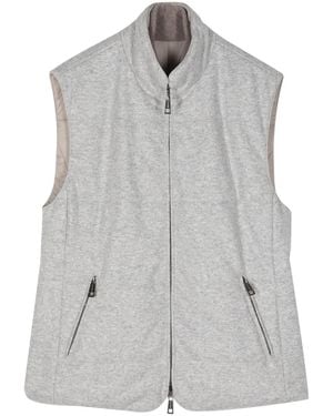 Cruciani Gilet Imbottito Con Zip - Grigio