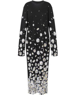 Moschino Floral-Print Maxi Dress - Black