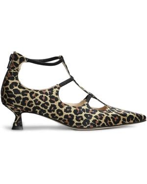 Anna F. 50 Mm Pumps Met Luipaardprint - Bruin