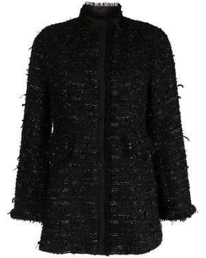 Shiatzy Chen Tweed High-Neck Jacket - Black