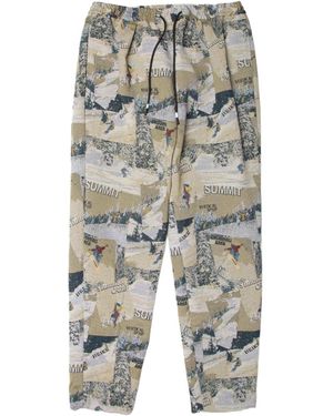 Yoshio Kubo Graphic-Print Trousers - Grey