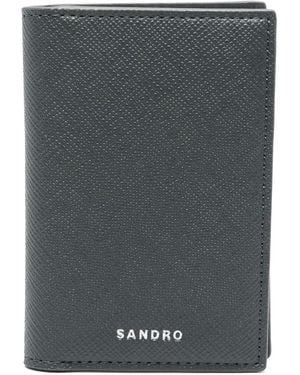 Sandro Reconstituted Leather Wallet - Black