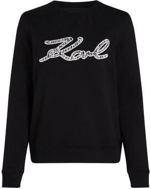 Karl Lagerfeld Signature スウェットシャツ - ブラック