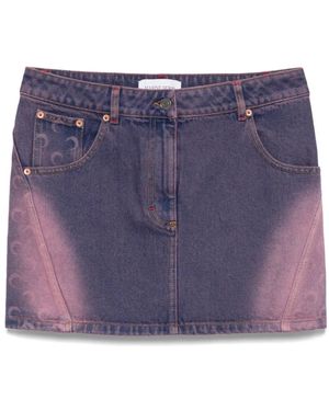 Marine Serre Moon-Print Mini Skirt - Purple