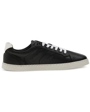 Groundies Round-Toe Lace-Up Trainers - Black