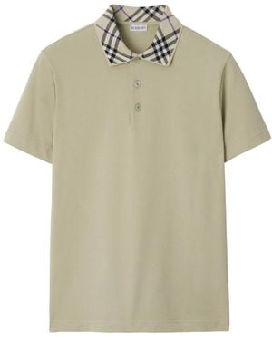 Burberry Cotton Polo Shirt - Natural