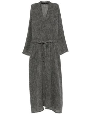 Carine Gilson Raglan-Sleeve Robe - Gray