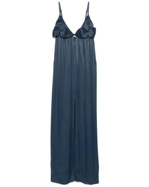 MOUTAKI Pleated Dress - ブルー