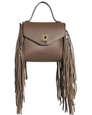 VISONA Borsa A Spalla California Con Nappe - Marrone