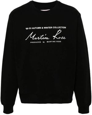Martine Rose Sudadera Con Logo Estampado - Negro