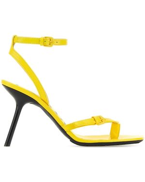 Loewe Luxury Petal Stiletto Sandal In Lambskin For - Yellow