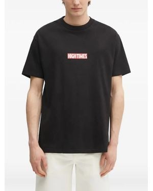 Wacko Maria High Times Logo-Print T-Shirt - Black