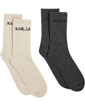 Karl Lagerfeld Socken mit Logo (2er-Set) - Natur