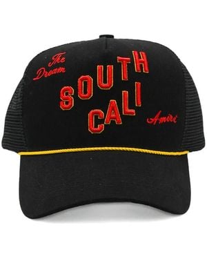 Amiri Embroidered Mesh-Panel Baseball Cap - Black