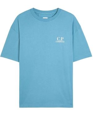 C.P. Company T-Shirt Met Logo - Blauw