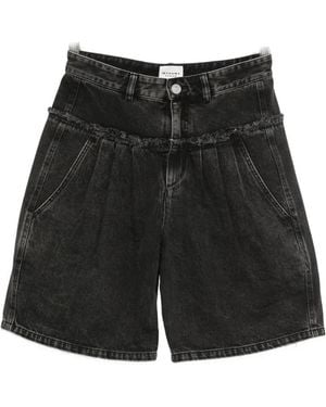 Isabel Marant Iselle Frayed-Details Shorts - Black
