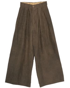 Uma Wang Poetic Wide-Leg Pants - Brown