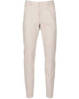 Eleventy Buttoned Chino Trousers - Natural