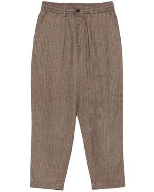 Universal Works Herringbone Pleated Pants - Grey