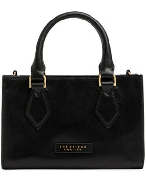 The Bridge Leather Tote Bag - Black