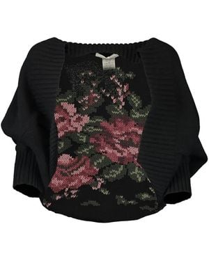 Lamberto Losani Cardigan À Fleurs En Jacquard - Noir